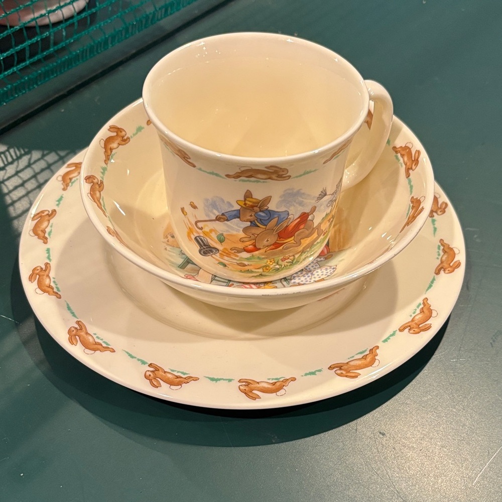 Vintage Royal Doulton Bunnykins 3 piece set